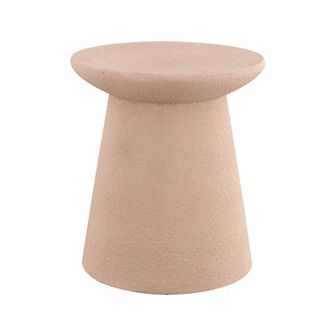 Hollie 18" Minimalist Modern Drum Accent Table Pedestal