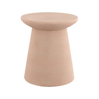 Hollie 18" Minimalist Modern Drum Accent Table Pedestal