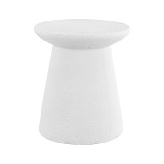 Hollie 18" Minimalist Modern Drum Accent Table Pedestal