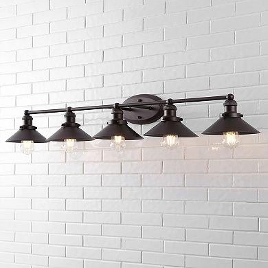 July 46" 5-light Metal Vanity Light, Oil Rubbed Bronze