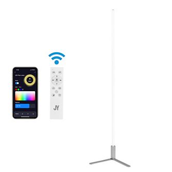 Potts 60.5" Modern Contemporary Aluminum/iron Integrated Led Post Floor Lamp, Black