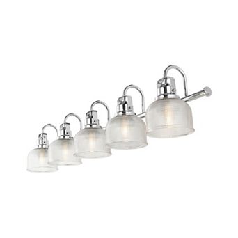 Virginia 42.75" 5-light Metal/glass Led Vanity Light, Chrome