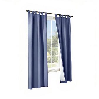 Thermal Insulated Cotton Tab Curtain Panels - Pair