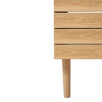 24w X 18d X 33h Thick Linear Slat 2-shelf Bath Vanity Cabinet Only (sink Basin Not Included)