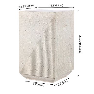 Adrian 20.75" Contemporary Minimalist Square Accent Table