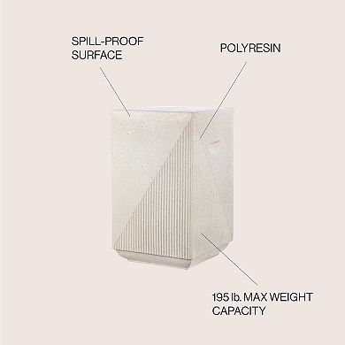 Adrian 20.75" Contemporary Minimalist Square Accent Table