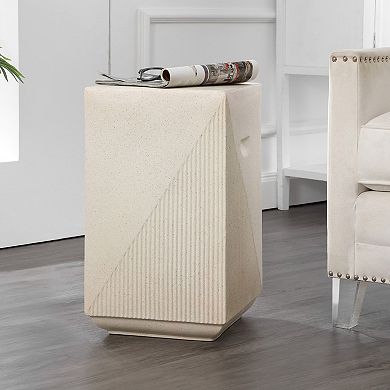 Adrian 20.75" Contemporary Minimalist Square Accent Table