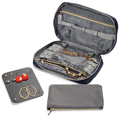 Ms. Jetsetter Travel Trio With Jewelry Case, Makeup Case, And