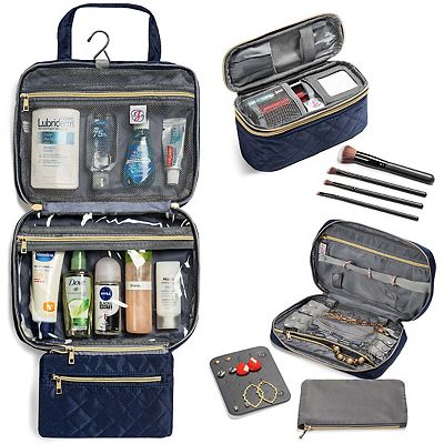 Ms. Jetsetter Travel Trio With Jewelry Case, Makeup Case, And