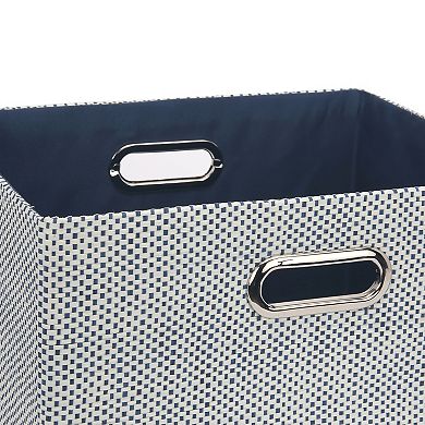 Lambs & Ivy Blue Foldable/collapsible Storage Bin/basket Organizer With Handles