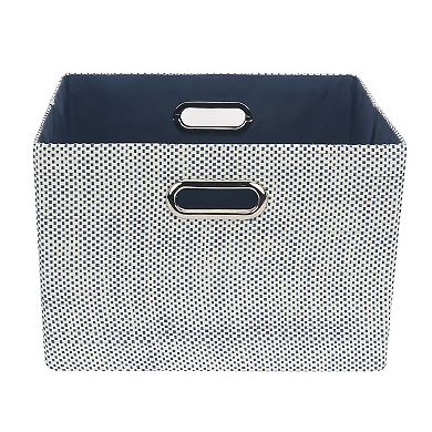 Lambs & Ivy Blue Foldable/collapsible Storage Bin/basket Organizer With Handles