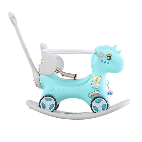 F.c Design Rocking Horse For Toddlers Balance Bike With Push Handle