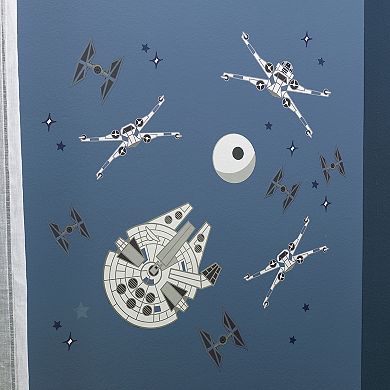 Lambs & Ivy Star Wars Squadron X-wing/tie Fighter/millennium Falcon Wall Decals
