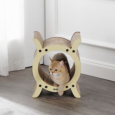 Nyan 16.5" Modern Cardboard Tunnel Cat Scratcher With Catnip