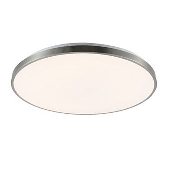 Astrid 21.25" 1-light Modern Minimalist Iron Circle Integrated Led Flush Mount, Brushed Nickel