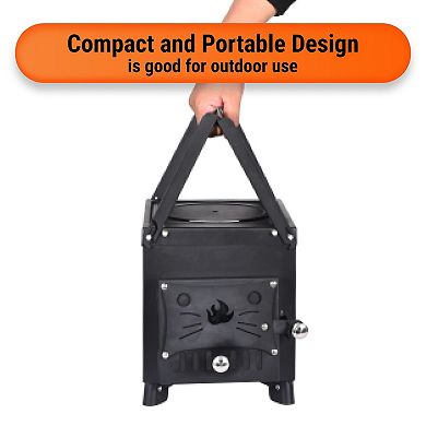 Portable Wood Burning Stove For Outdoor Camping And Cooking