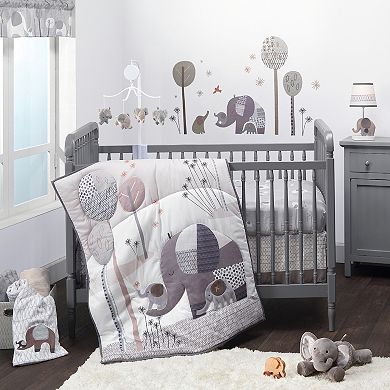 Bedtime Originals Elephant Love Gray Elephants/trees/stars Wall Decals/stickers