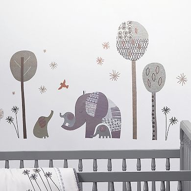 Bedtime Originals Elephant Love Gray Elephants/trees/stars Wall Decals/stickers