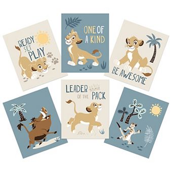 Lambs & Ivy Disney Baby Lion King Unframed Wall Art - Simba/timon/pumba