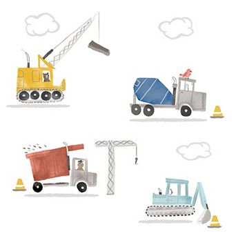 Bedtime Originals Construction Zone Trucks Wall Decals/stickers