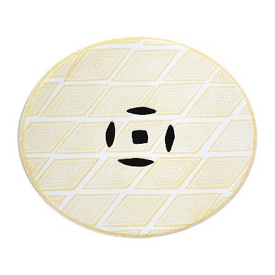 Moroccan Diamonds 18" Ceramic Drum Garden Stool