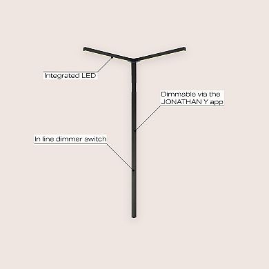 18.25" 2-light Iron Integrated Plug-in Led Sconce For Ceiling Corner With App/remote Controllers