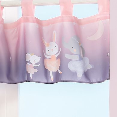 Bedtime Originals Tiny Dancer Ballet Animals Window Valance - Pink/purple