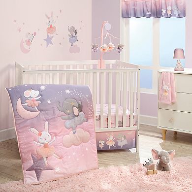 Bedtime Originals Tiny Dancer Ballet Animals Window Valance - Pink/purple