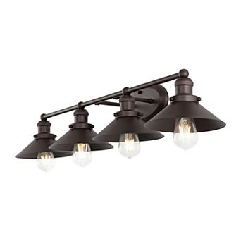 July 36.25" 4-light Metal Vanity Light, Oil Rubbed Bronze