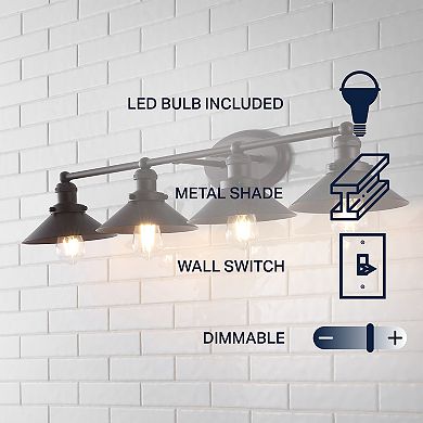 July 36.25" 4-light Metal Vanity Light, Oil Rubbed Bronze