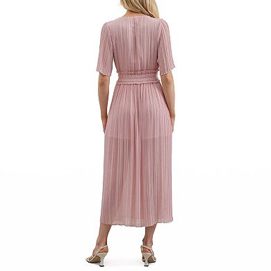 August Sky Women's Pleated Midi Dress