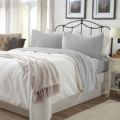 Madelinen® Cotton Blend Heathered Jersey Knit Sheet Set