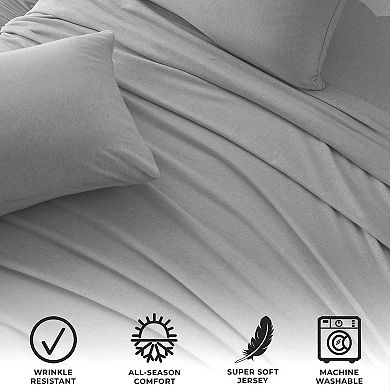 Madelinen® Cotton Blend Heathered Jersey Knit Sheet Set