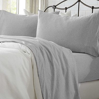 Madelinen® Cotton Blend Heathered Jersey Knit Sheet Set
