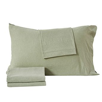 Madelinen® Cotton Blend Heathered Jersey Knit Sheet Set