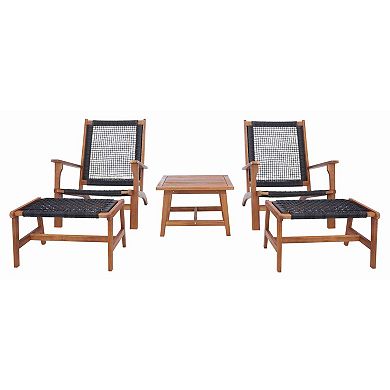 Safavieh Chantelle Outdoor 5-pc. Chair, Stool & Table Set