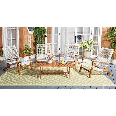 Safavieh Deven Outdoor 5-pc. Coffee Table & Chairs Set