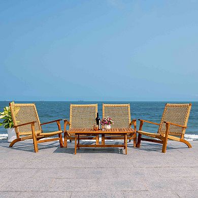 Safavieh Deven Outdoor 5-pc. Coffee Table & Chairs Set