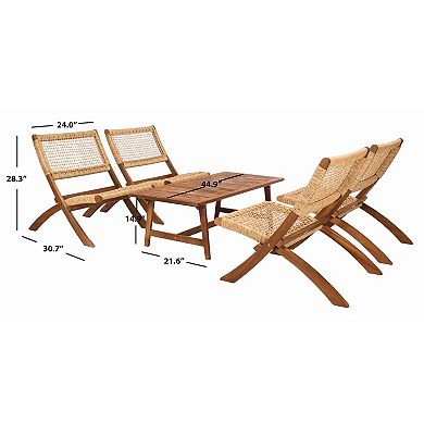 Safavieh Blaze Outdoor 6-pc. Coffee Table & Chairs Set