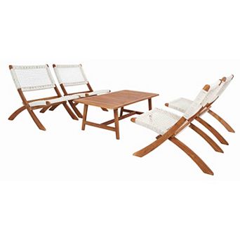 Safavieh Blaze Outdoor 6 pc Coffee Table & Chairs Set