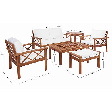 Safavieh Loanna 6-pc. Outdoor Living Set