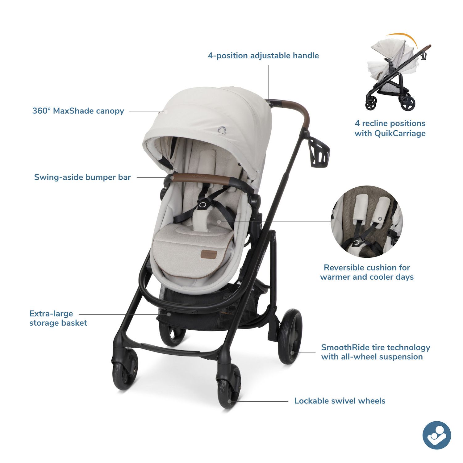 Lightweight Stroller Maxi Cosi Reversible Stroller Coches Para