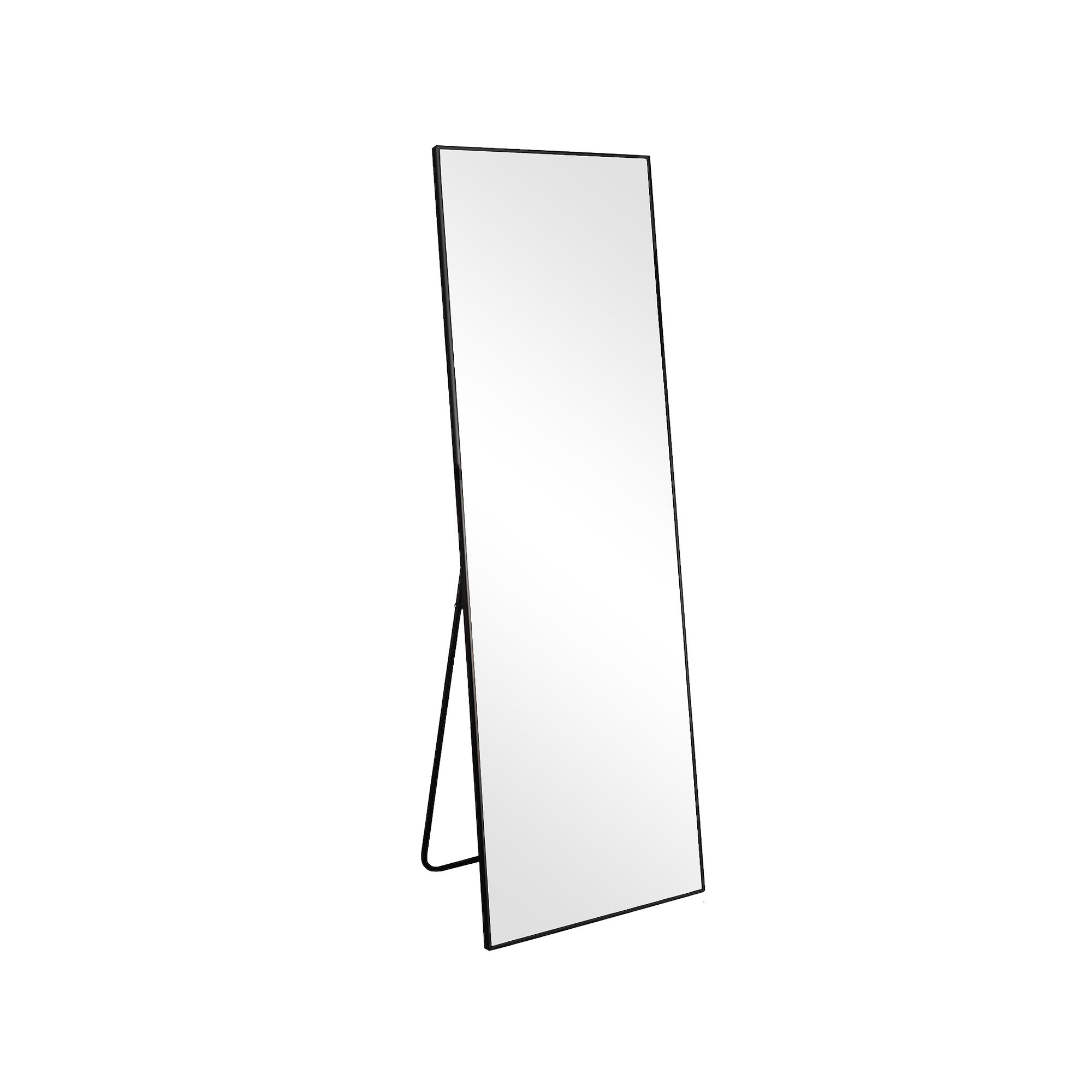 WallBeyond Farmhouse Full Length Rectangle Floor Mirror, Black
