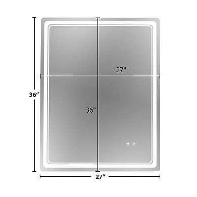 WallBeyond Farmhouse LED Wall Mirror