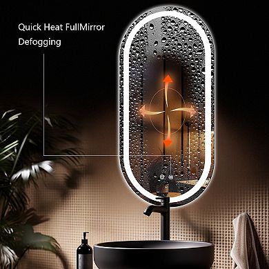 WallBeyond Farmhouse LED Wall Mirror