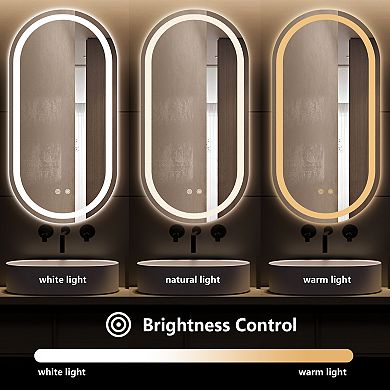 WallBeyond Farmhouse LED Wall Mirror