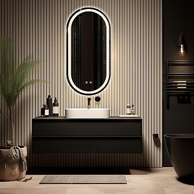 WallBeyond Farmhouse LED Wall Mirror