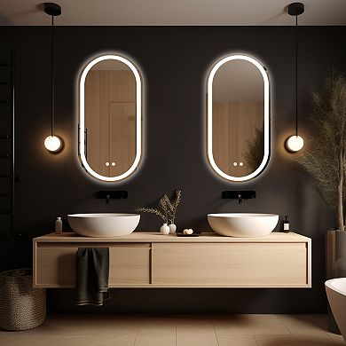 WallBeyond Farmhouse LED Wall Mirror