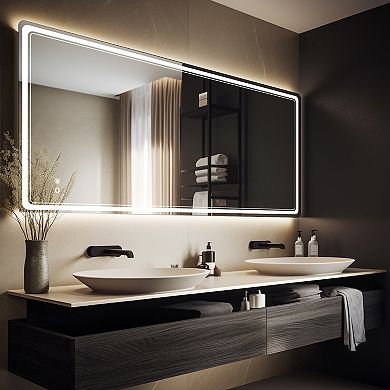 WallBeyond Farmhouse LED Wall Mirror