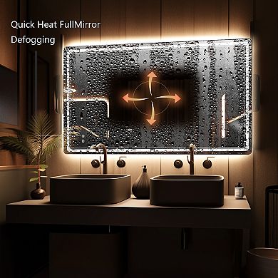 WallBeyond Farmhouse LED Wall Mirror